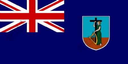 蒙特塞拉特岛上的英国国旗