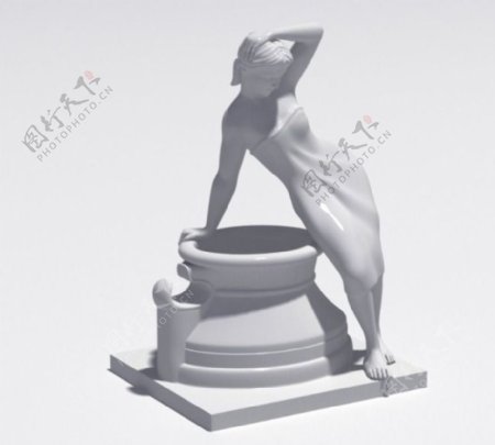 女性艺术雕塑3D模型