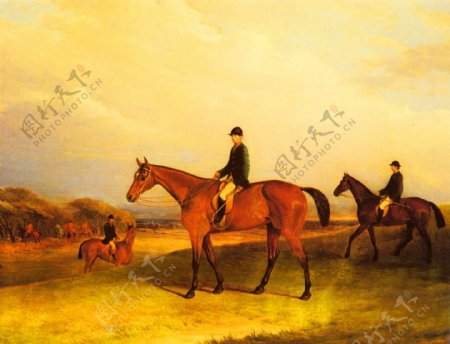 油画亨特的赛马图片