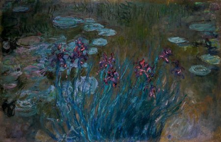 IrisesandWaterLilies19141917风景建筑田园植物水景田园印象画派写实主义油画装饰画