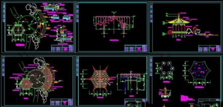 六角亭详细施工图