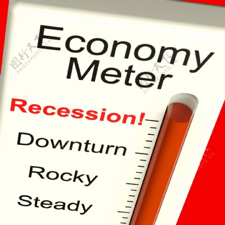 经济衰退和低迷的仪表显示