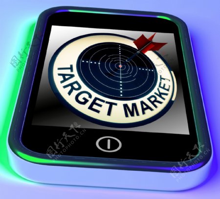 智能手机上显示的目标客户目标市场
