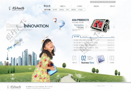 创新科技企业信息网页模板
