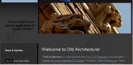 复古建筑信息网页模板