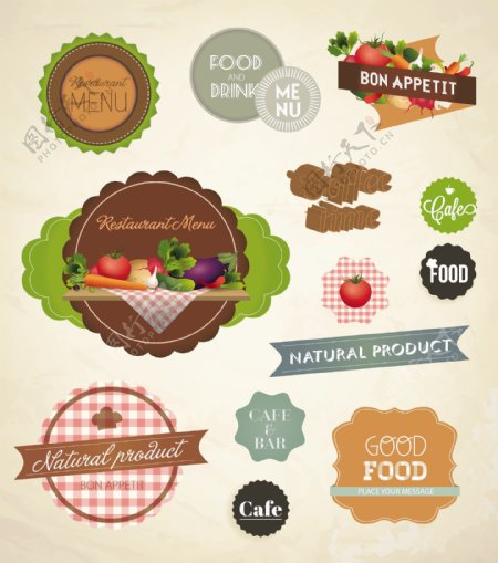 食品设计元素菜单图片