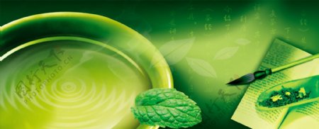 清新绿色茶文化图片