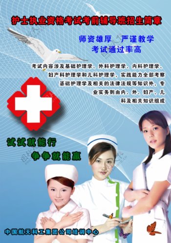 护士执业资格考试招生海报