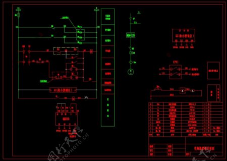 西门子变频器控制原理图CAD图纸
