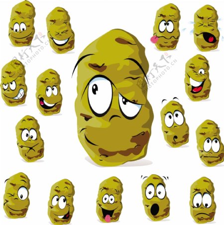 卡通土豆表情图片