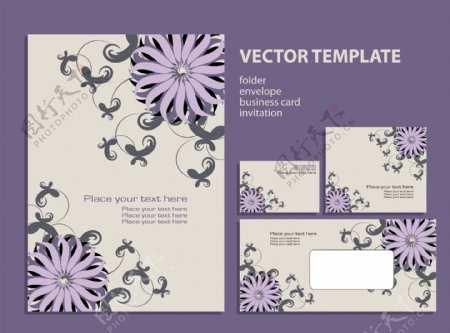 时尚梦幻花纹花朵企业画册设计图片