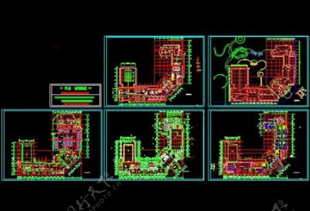平面施工图绿城公寓CAD建筑设计施工图