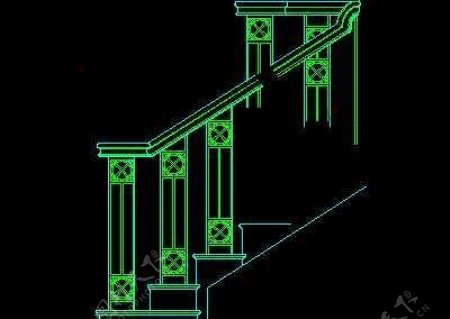 木楼梯铁艺楼梯旋转楼梯现代式楼梯楼梯扶手CAD图块24