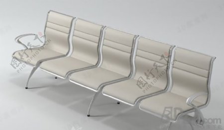 3D地铁站椅子模型