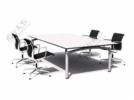办公家具会议桌3d模型3d素材模板32