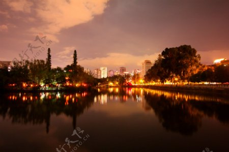 翠湖全景图片