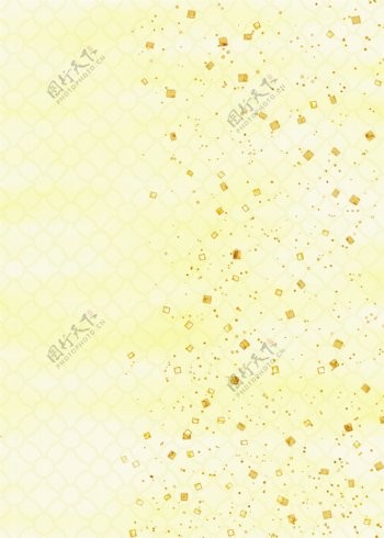 淡黄色网格碎点分布背景图