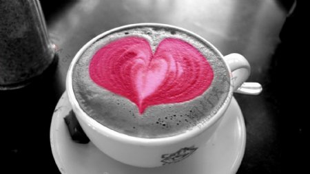 红色爱心咖啡