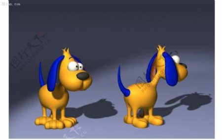 卡通狗3d模型