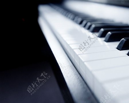 古典的黑白钢琴键