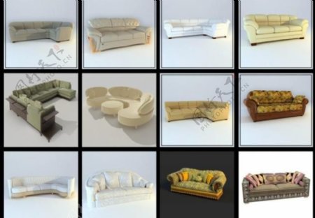 12款精美创意沙发模型图片