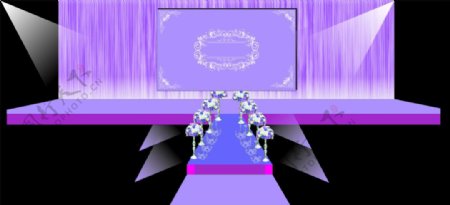 婚礼舞台紫色