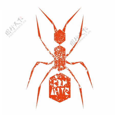 印花矢量图T恤图案图文结合动物蚂蚁免费素材