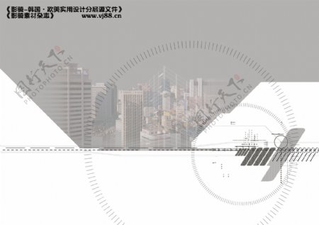 科技概念元素大厦建筑背景影骑韩国实用设计分层源文件PSD源文件