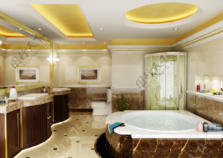 古典欧式浴室效果图图片
