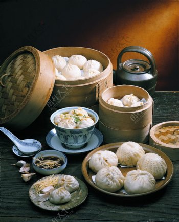 美食包子中国传统食品