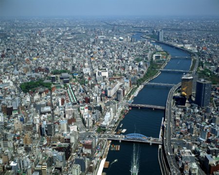 城市建筑俯瞰宏大