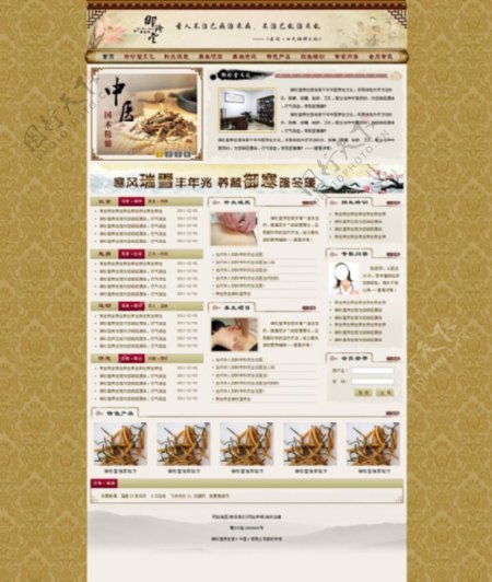中医网页模版