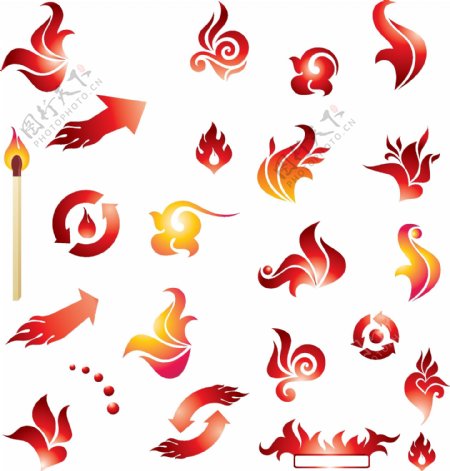 火焰logo标志图片
