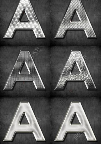 金属字字母特效图片