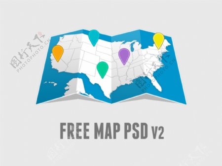 定位地图折页地图3D地图定位系统