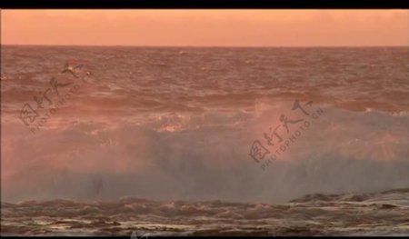 海浪海水风景画视频图片
