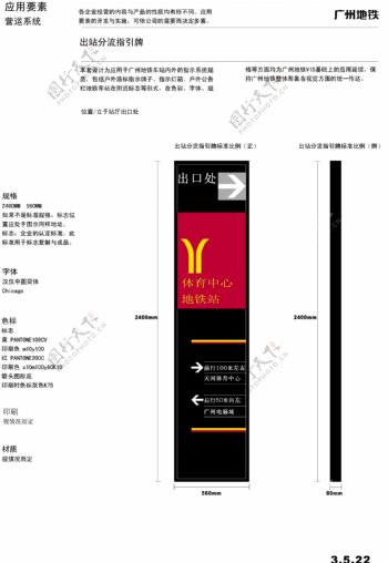 广州地铁VIS矢量CDR文件VI设计VI宝典指示系统3