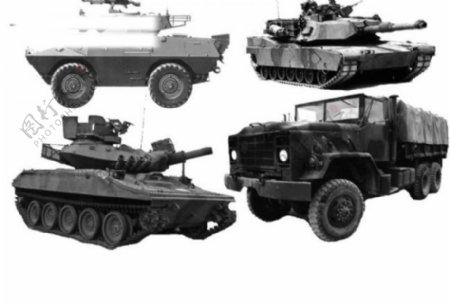 军用车辆坦克装甲车笔刷图片