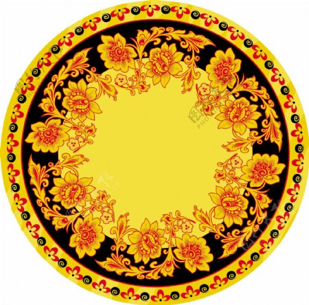 古典花纹矢量素材4圆形图案系列