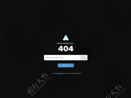 粗黑的404错误页面模板PSD