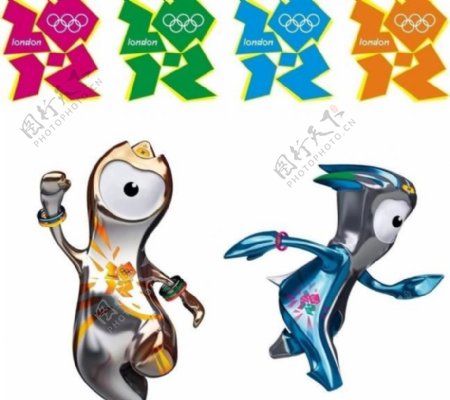 2012伦敦奥运会logo吉祥物为整张位图图片