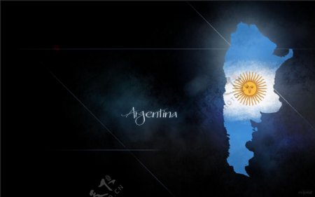 阿根廷创意国旗桌面壁纸图片