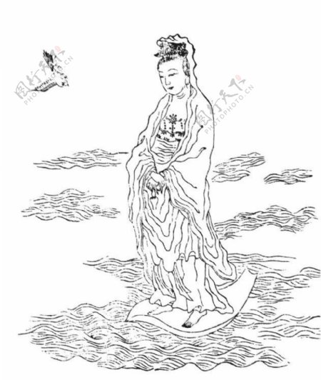 中国古典佛教观音图片