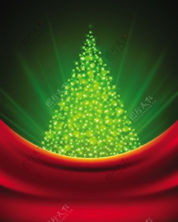 圣诞节红绿相间背景矢量素材