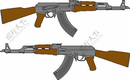 AK步枪的矢量绘图的剪辑艺术