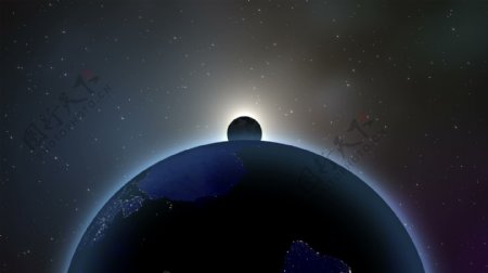 在空间运动的背景地球月球和太阳视频免费下载