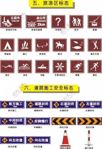 旅游区标志和道路施工安全标志