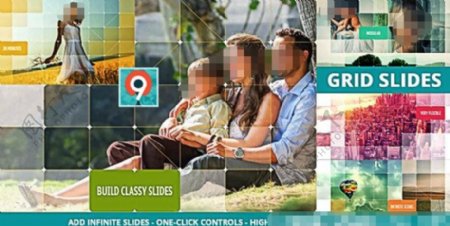 科技点线风格家庭照片幻灯片展示AE模板