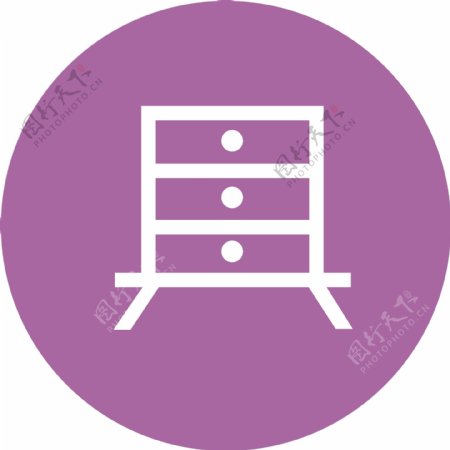 紫色背景柜子图标