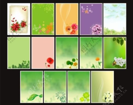 花卉集锦模板图片
